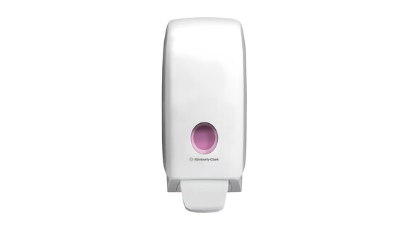 Seifenspender Scott® Control Aquarius™ 6948, L 23,5 cm x B 11,6 cm x H 11,4 cm, weiß, manuelle Entnahme, Verschlussart: Schlüssel und Druckknopf, A-Nr.: 18295 - 01