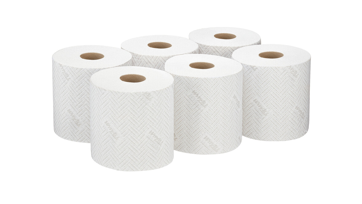 Papierwischtücher Kimberly-Clark WypAll® L10 General Clean 7406, 1-lagig, weiß, 6 Rollen/Karton, A-Nr.: 18290 - 02