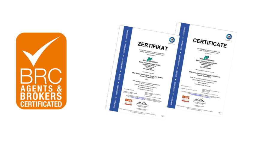 Meier Verpackungen, Zertifizierung nach BRC Global Standard for Agents & Brokers