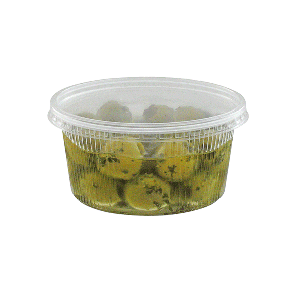 Feinkostbecher von Meier Verpackungen Feinkostbecher, rechteckig, rund, MeierVerpackungen