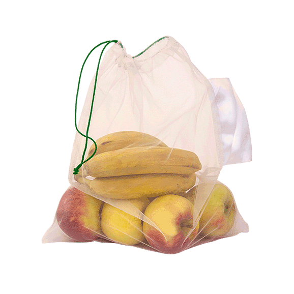 Netzbeutel, wiederverwendbar, waschbar, Obstbeutel, Gemüsebeutel, Netztragetaschen, Netz-Tragetaschen