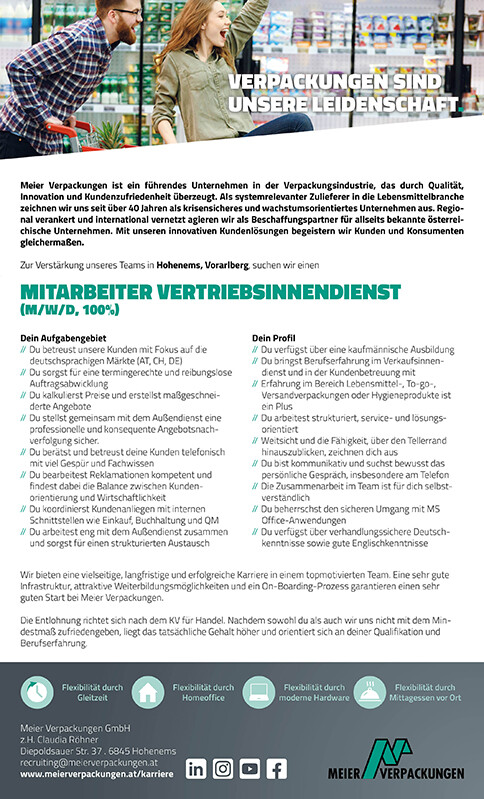 Stelleninserat_Mitarbeiter_Vertriebsinnendienst