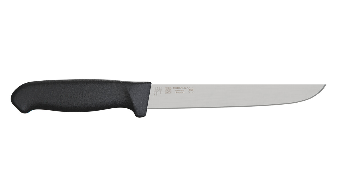 Ausbeinmesser breit MORAKNIV WSB75-PUG, 180 mm Klingenlänge, schwarz, gerade, steif, A-Nr.: 19626 - 01
