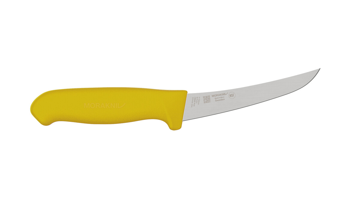 Ausbeinmesser MORAKNIV CB5MF-PUG, 133 mm, gelb, gebogen, semi-flexibel, A-Nr.: 19631 - 01