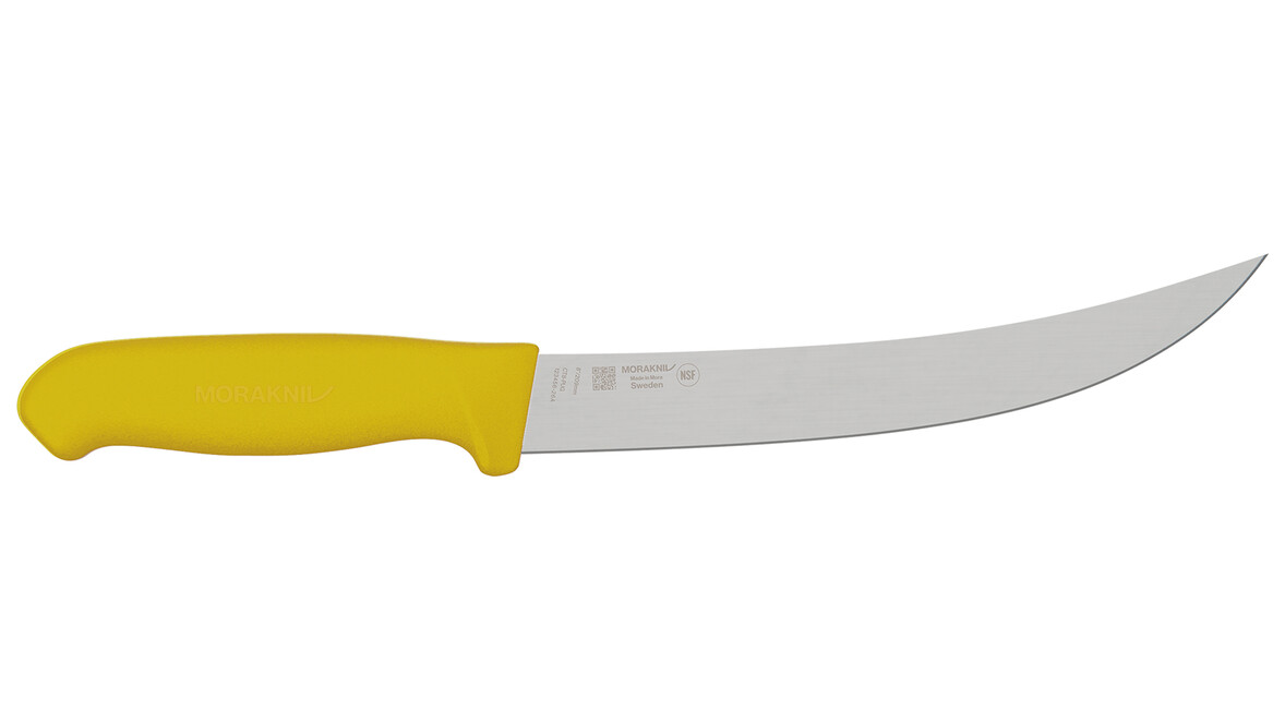 Zuschneide- und Zerlegemesser MORAKNIV CT8-PUG, 209 mm, gelb, gebogen, A-Nr.: 19537 - 01