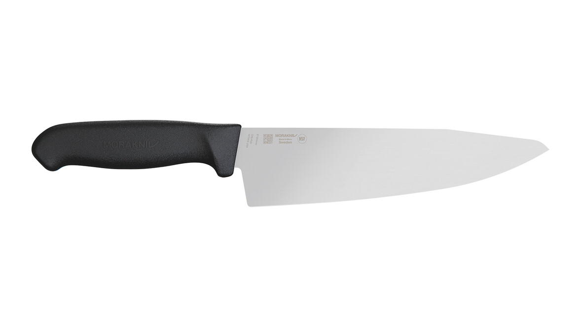 Kochmesser MORAKNIV CH8-PUG, 208 mm Klingenlänge, schwarz, steif, A-Nr.: 19924 - 01