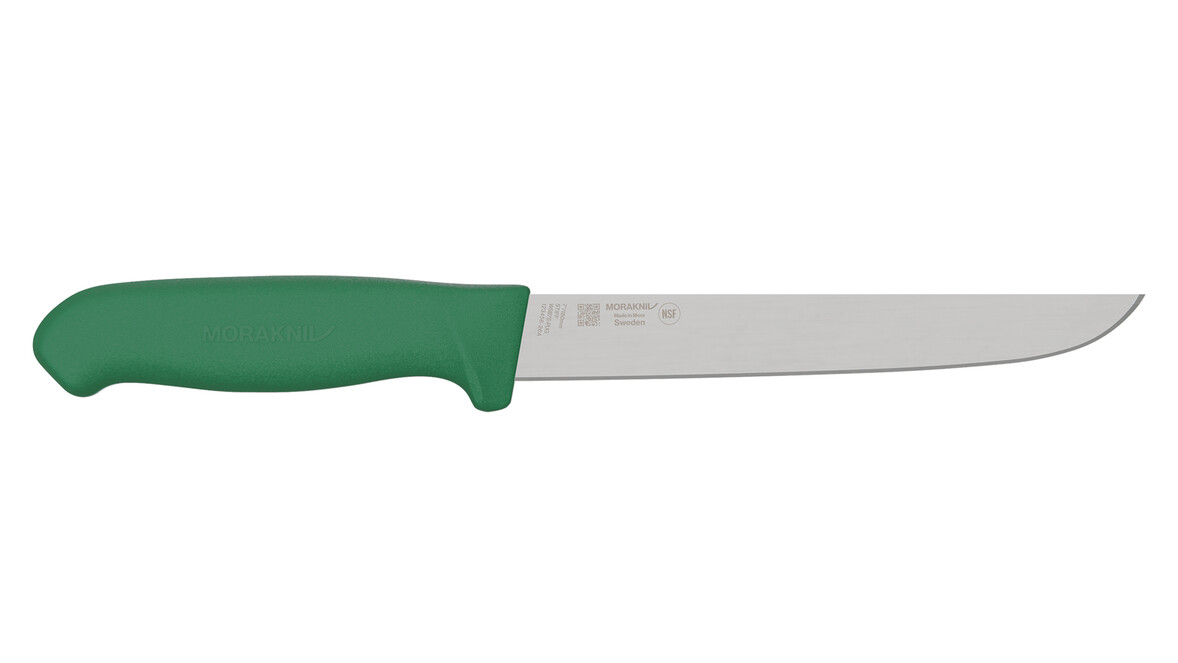 Ausbeinmesser breit MORAKNIV WSB75-PUG, 180 mm Klingenlänge, grün, gerade, steif, A-Nr.: 19946 Ausbeinmesser breit MORAKNIV WSB75-PUG, 180 mm Klingenlänge, grün, gerade, steif, A-Nr.: 19946 - 01