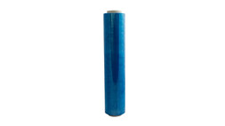 Handstretchfolie Prime Source, LLDPE, castextrudiert, 17 my, Rollenbreite: 450 mm, Rollenlänge: ca. 220 lfm, Rollengewicht (brutto): ca. 2 kg, Kern: 50 mm, Kerngewicht: 450 g, Farbe: blau-transluzent, Eigenschaften: beidseitig haftend, lebensmittelecht