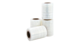 Handstretchfolie Prime Source, LLDPE, castextrudiert, 20 my, Rollenbreite: 100 mm, Rollenlänge: ca. 150 lfm, Rollengewicht (brutto): ca. 0,31 kg, Kern: 38 mm, Kerngewicht: 30 g, Farbe: transparent, Eigenschaften: beidseitig haftend