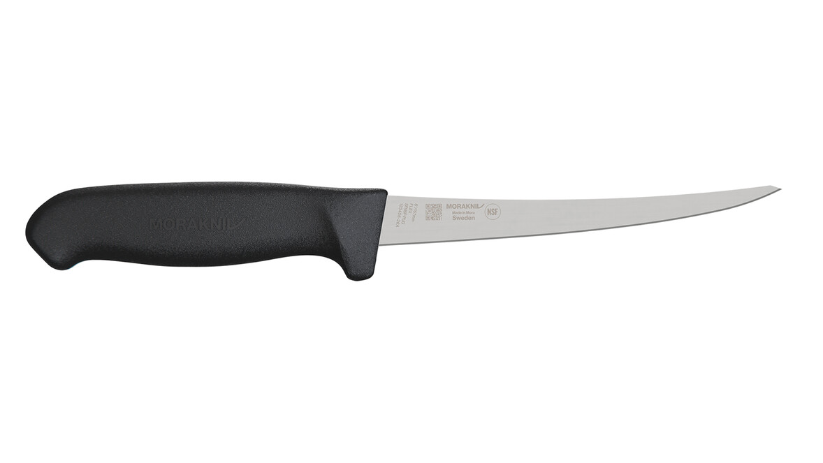 Filetiermesser schmal MORAKNIV SFN6F-PUG, 157 mm Klingenlänge, schwarz, gebogen, flexibel, A-Nr.: 20025 Filetiermesser schmal MORAKNIV SFN6F-PUG, 157 mm Klingenlänge, schwarz, gebogen, flexibel, A-Nr.: 20025 - 01