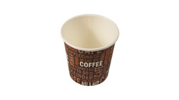 Coffee to go Becher, 100 ml, Ø 62 mm, 60 mm, Papier/PE, weiß, Motiv: Coffee, Prime Source