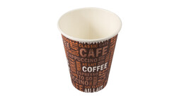 Coffee to go Becher, 300 ml, Ø 90 mm, 110 mm, Papier/PE, weiß, Motiv: Coffee, Prime Source