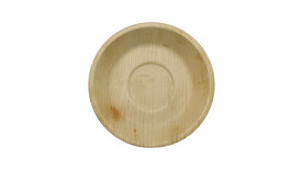 Teller FAIRPAC, Ø 180 mm, H 25 mm, rund, Palmblatt, natur, Gewicht: 25,3 g