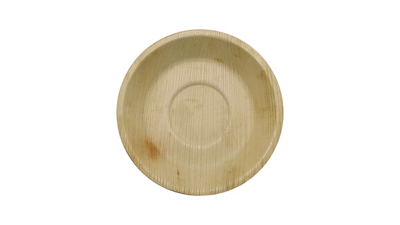 Einwegteller, Palmblatt, Ø 180 mm, 25 mm, natur, FAIRPAC, A-Nr.: 95067 - 01