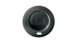Deckel, Ø 80 mm, PS, schwarz, glatt, A-Nr.: 95220 - 01