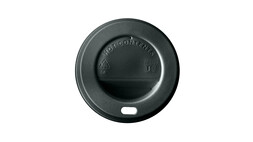 Deckel, Ø 80 mm, PS, schwarz, glatt, A-Nr.: 95220 - 01