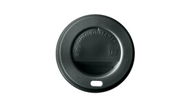 Deckel, Ø 80 mm, PS, schwarz, glatt, A-Nr.: 95220 - 01