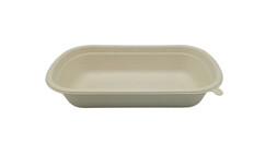 Menüschale to go, 750 ml, Bagasse, 229 x 134 x 44 mm, natur, A-Nr.: 95458 - 01