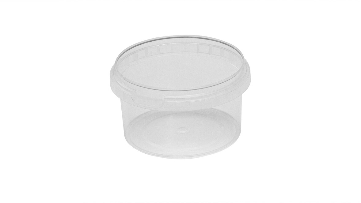 Becher mit Originalitätsverschluss, 1.000 ml, Ø 133 mm, 108 mm, PP, transparent, A-Nr.: 20229 - 01
