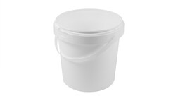 Becher mit Originalitätsverschluss, 1.180 ml, Ø 133 mm, 130 mm, PP, weiß, A-Nr.: 82235 - 01