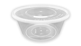 Menüschale to go, 750 ml, Ø 150 mm, 65 mm, PP, transparent, A-Nr.: 95153 - 01