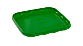 Schnappdeckel, 195 x 195 x 19,1 mm, PP, grün, A-Nr.: 87786 - 01